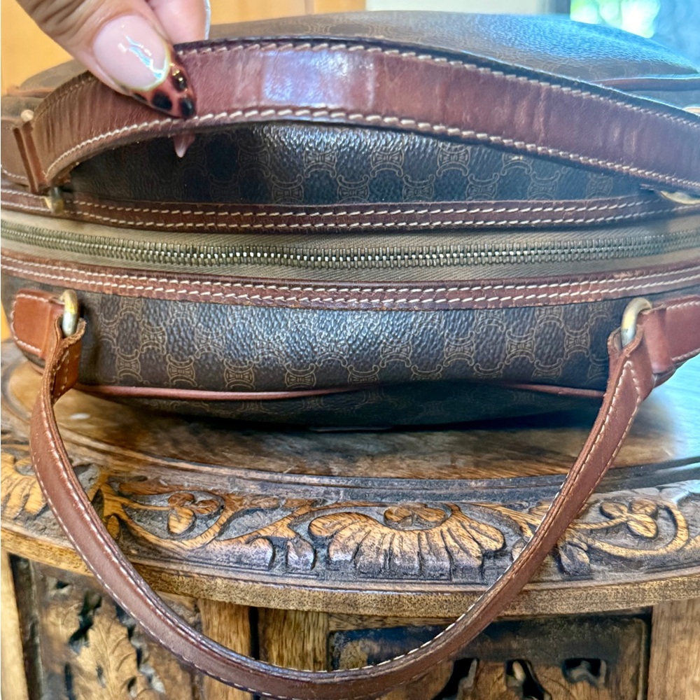 Celine Authentic Brown Dome Satchel Handbag - Brown - Picture 14 of 16